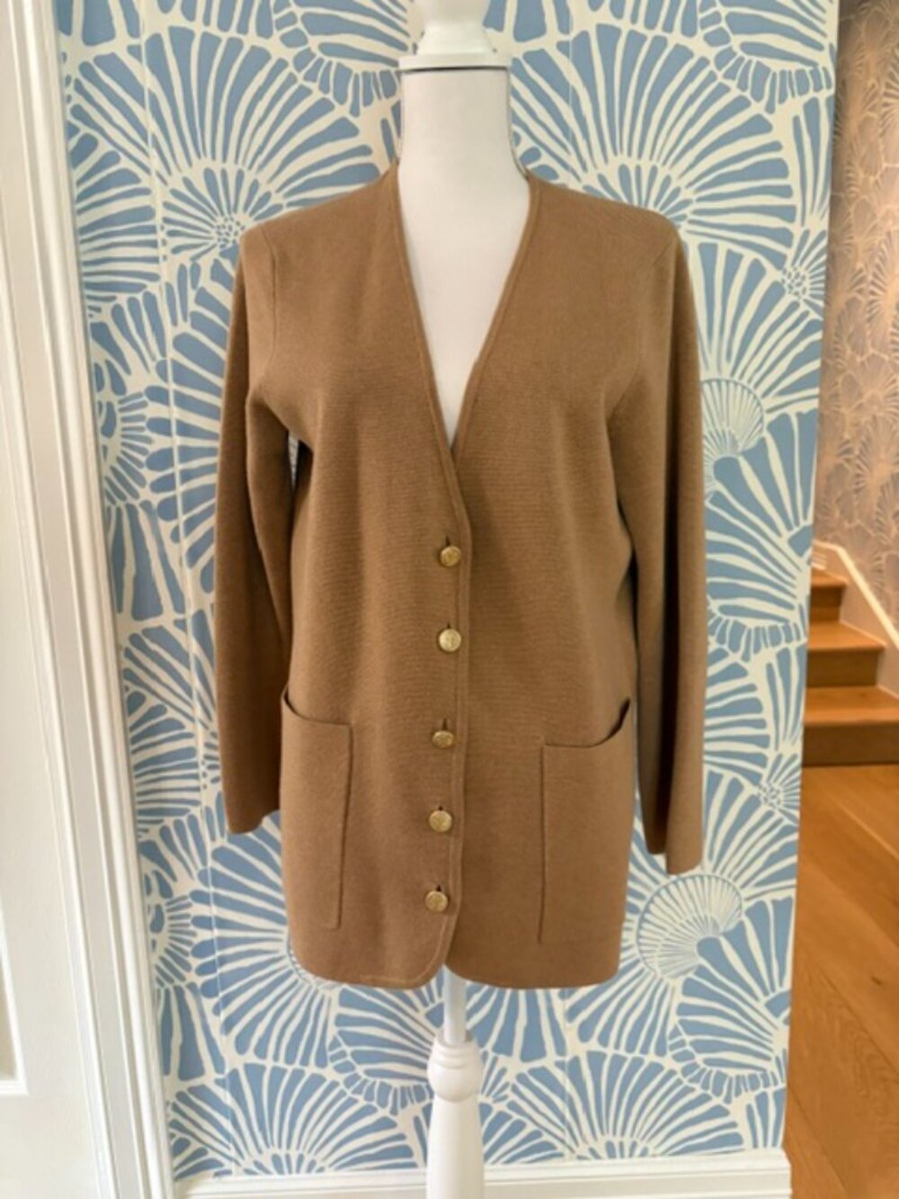 JCrew Camel Gisele Vneck Sweater Blazer Size Small - Picture 2 of 7